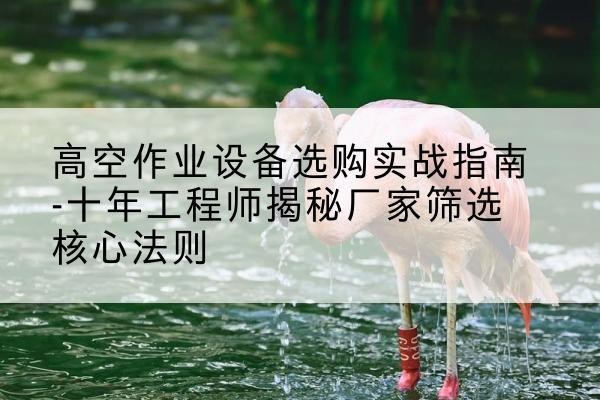 宁安剪叉式升降机厂家-高空作业设备选购实战指南-十年工程师揭秘厂家筛选核心法则