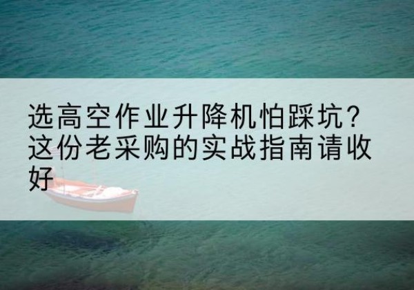 宁安高空作业升降机厂家推荐-选高空作业升降机怕踩坑？这份老采购的实战指南请收好