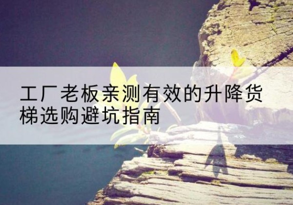 宁安升降货梯怎么选-工厂老板亲测有效的升降货梯选购避坑指南